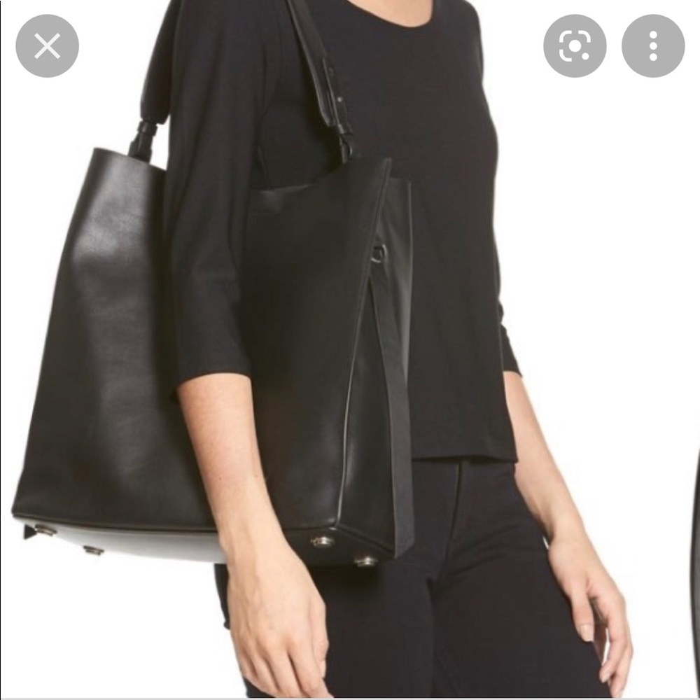 All Saints Captain Leather North / South Tote Bag